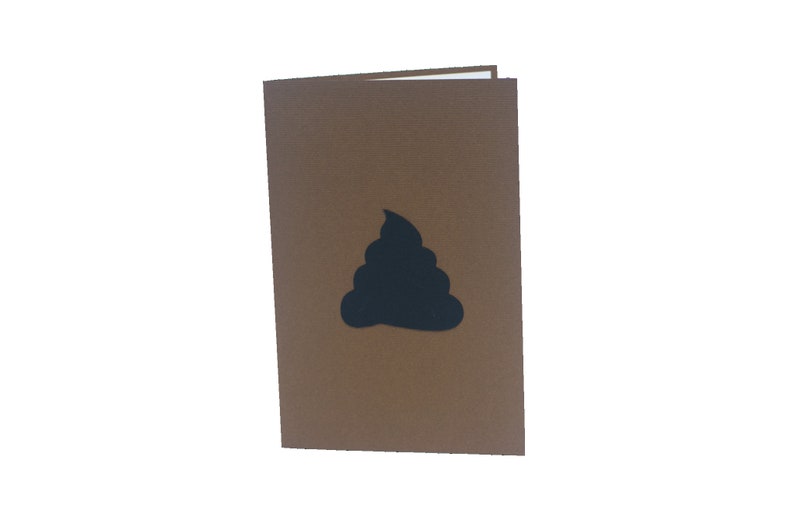 Poop Emoji pop-up card front cover