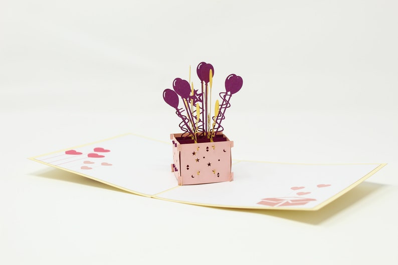 Balloon pop-up card front cover