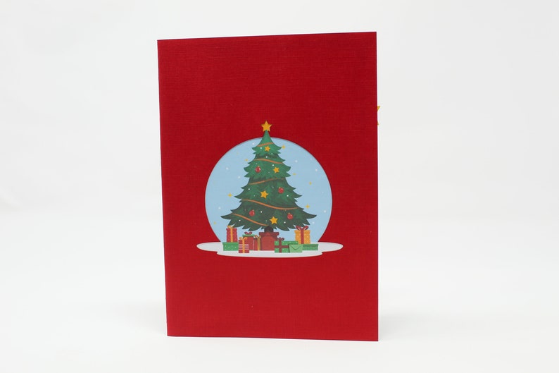 Christmas Tree pop-up card front cover