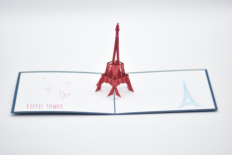 Eiffel Tower pop-up card detail