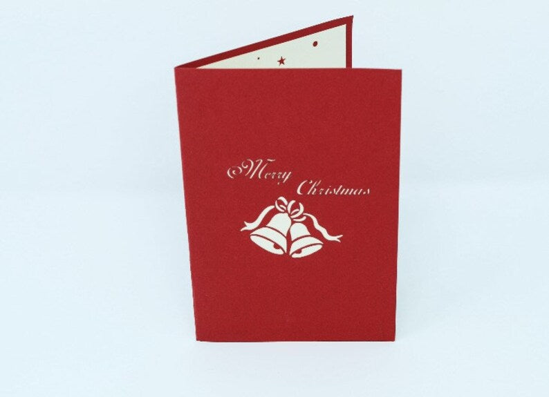 Christmas Bells pop-up card front cover