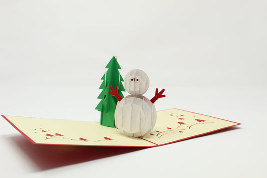 Snow man pop up card