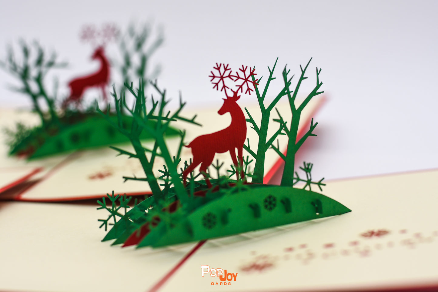Reindeer Christmas Pop Up Card Pack (2 cards)