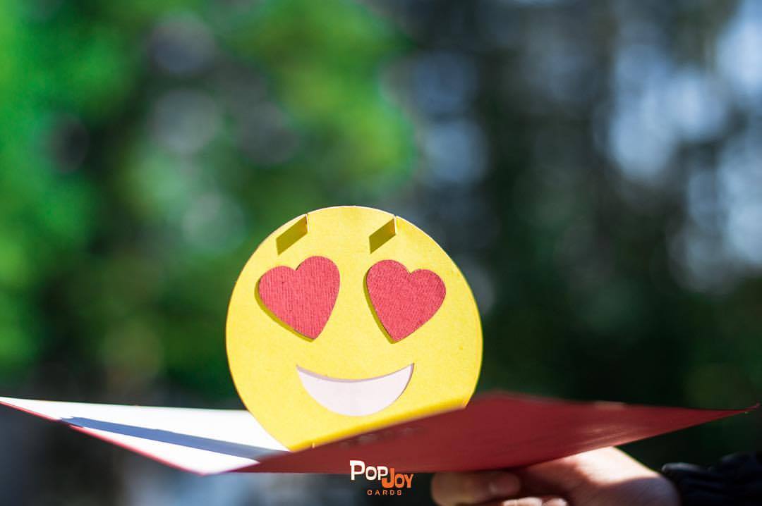 Love Emoji Pop Up Card