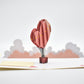 Heart Shaped Hot Air Balloon Pop Up Card