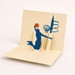 Basketball 3D pop-up card by PopJoy Cards - open view, studio shot