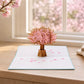 Cherry Blossom 3D pop-up card by PopJoy Cards - lifestyle scene