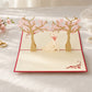 Cherry Blossom Wedding 3D pop-up card by PopJoy Cards - lifestyle scene