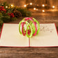 Christmas Ball 3D pop-up card by PopJoy Cards - lifestyle scene