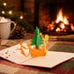 Christmas Tree Decorating 3D pop-up card by PopJoy Cards - lifestyle scene