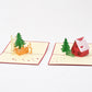 Christmas Tree Holiday pop-up card pack by PopJoy Cards - open view, studio shot