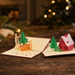 Christmas Tree Holiday pop-up card pack by PopJoy Cards - lifestyle scene