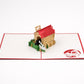 Dog House 3D pop-up card by PopJoy Cards - open view, studio shot