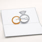 Engagement 3D pop-up card by PopJoy Cards - open view, studio shot