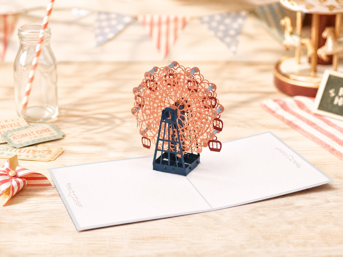 Ferris Wheel 3D pop-up card by PopJoy Cards - lifestyle scene
