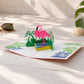 Flamingo 3D pop-up card by PopJoy Cards - lifestyle scene