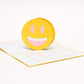 Happy Emoji 3D pop-up card by PopJoy Cards - open view, studio shot