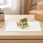 House 3D pop-up card by PopJoy Cards - lifestyle scene