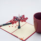 Fall Love Tree pop-up card front cover