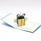 Birthday Gift pop-up card open view showing gift box