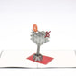 Celebration Martini pop-up card open view with martini glass