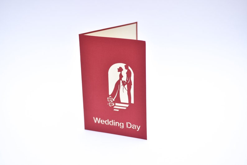 Wedding at the Altar pop-up card open view