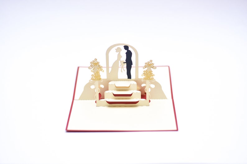 Wedding at the Altar 3D pop-up card by PopJoy Cards