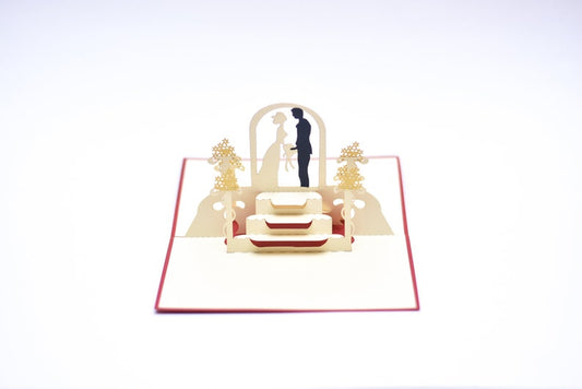 Wedding at the Altar 3D pop-up card by PopJoy Cards