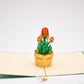 Tulip Flower Bouquet pop-up card front cover
