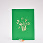 Tulip Flower Bouquet pop-up card detail