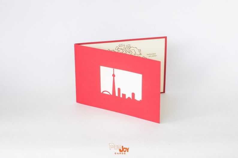 CN Tower 3D pop-up card by PopJoy Cards - detail view