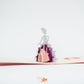 Princess 3D pop-up card by PopJoy Cards - open view with princess in pink and purple ballgown