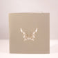 Butterfly 3D pop-up card by PopJoy Cards - front cover with engraved butterfly