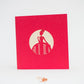 Princess 3D pop-up card by PopJoy Cards - detail of ballgown layers