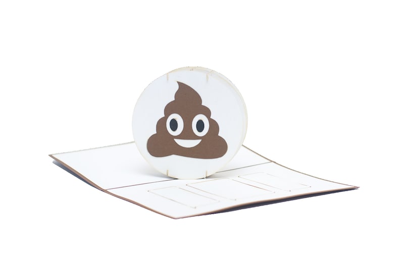 Poop Emoji 3D pop-up card by PopJoy Cards