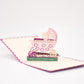 New Born Baby in Stroller pop-up card open view