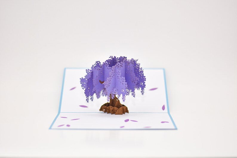 Purple Tree pop-up card multicolour front cover