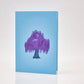 Purple Tree pop-up card side view detail