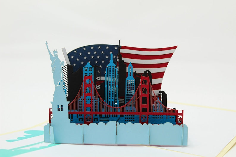 Statue of Liberty 3D pop-up card by PopJoy Cards