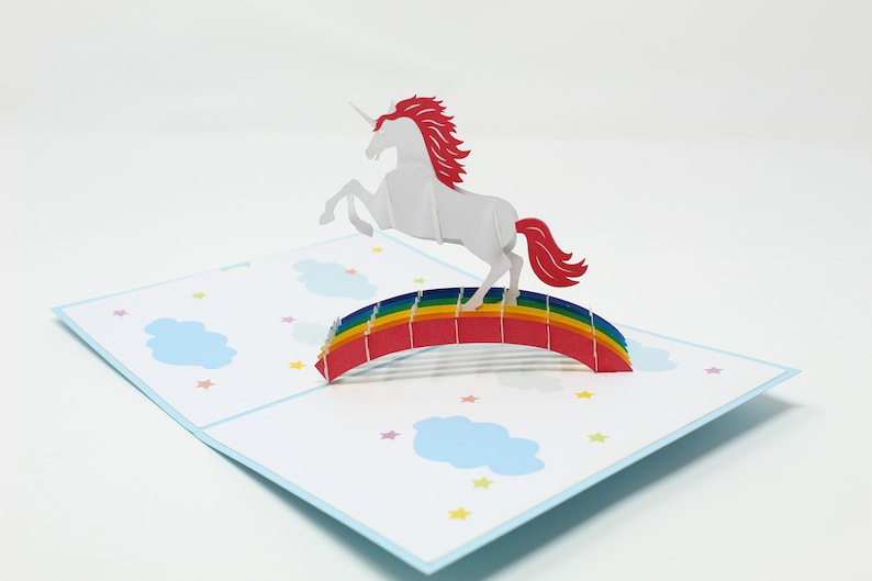 Unicorn 3D pop-up card by PopJoy Cards