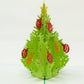 Christmas Tree with Ornaments pop-up card side view