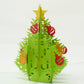 Christmas Tree with Ornaments pop-up card with envelope