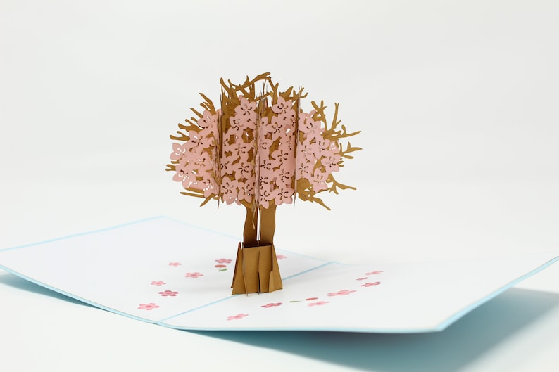 Cherry Blossom pop-up card with envelope