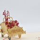 Wedding Getaway Car pop-up card open showing couple in car