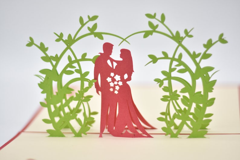 Outdoor Wedding 3D pop-up card by PopJoy Cards