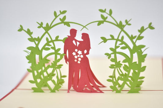 Outdoor Wedding 3D pop-up card by PopJoy Cards