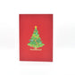 Christmas tree pop-up card open with presents and candy canes