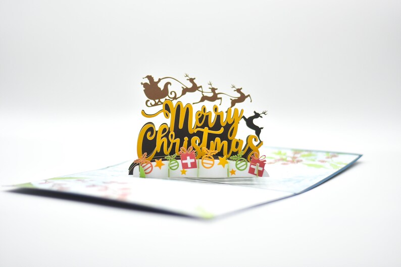 Merry Christmas 3D pop-up card by PopJoy Cards