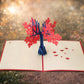 Fall Love Tree 3D pop-up card by PopJoy Cards