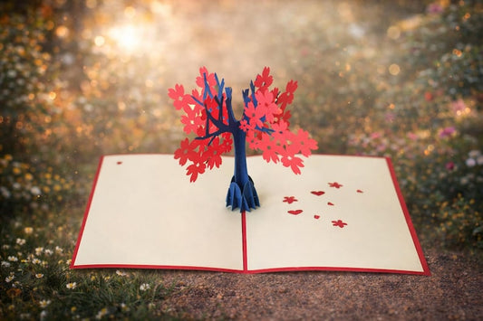 Fall Love Tree 3D pop-up card by PopJoy Cards
